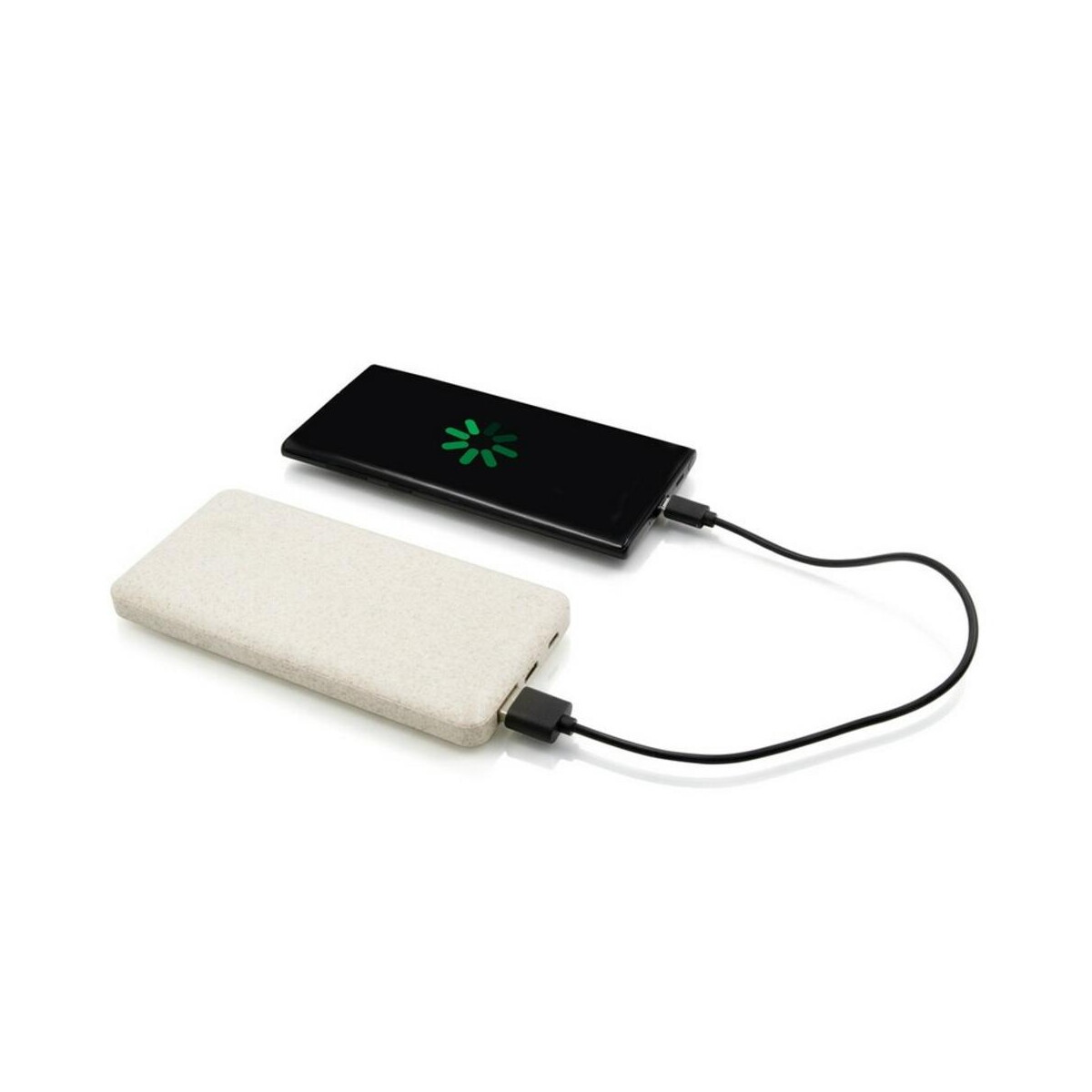 Powerbanki z logo – power bank 8000 mah ze słomy pszenicznej | jenkins V0725-00_AAA01 Power bank 8000 mAh ze słomy pszenicznej | Jenkins V0725-00_AAA01
