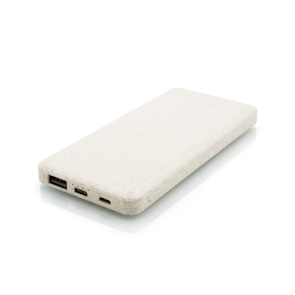 Powerbanki z logo – power bank 8000 mah ze słomy pszenicznej | jenkins V0725-00_AAA02 Power bank 8000 mAh ze słomy pszenicznej | Jenkins V0725-00_AAA02