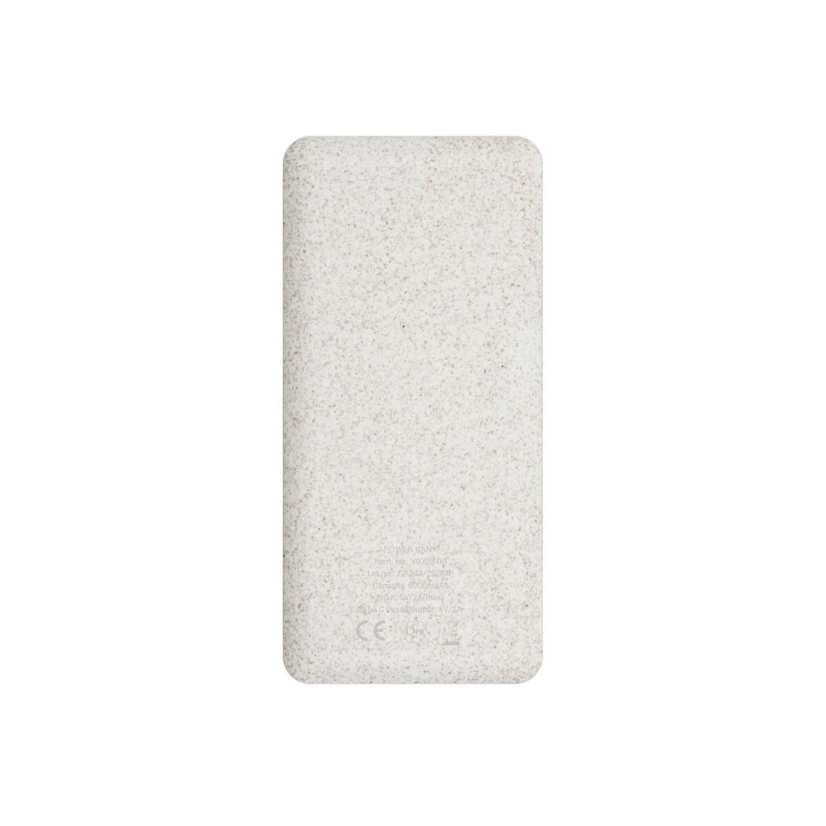 Powerbanki z logo – power bank 8000 mah ze słomy pszenicznej | jenkins V0725-00_IUN01 Power bank 8000 mAh ze słomy pszenicznej | Jenkins V0725-00_IUN01