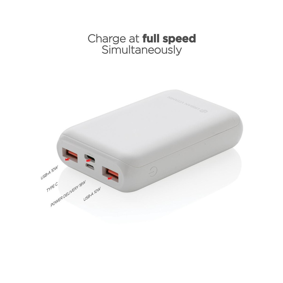 Powerbanki z logo – szybki power bank 10000 mah urban vitamin P322.703__B_5 Szybki power bank 10000 mAh Urban Vitamin P322.703__B_5