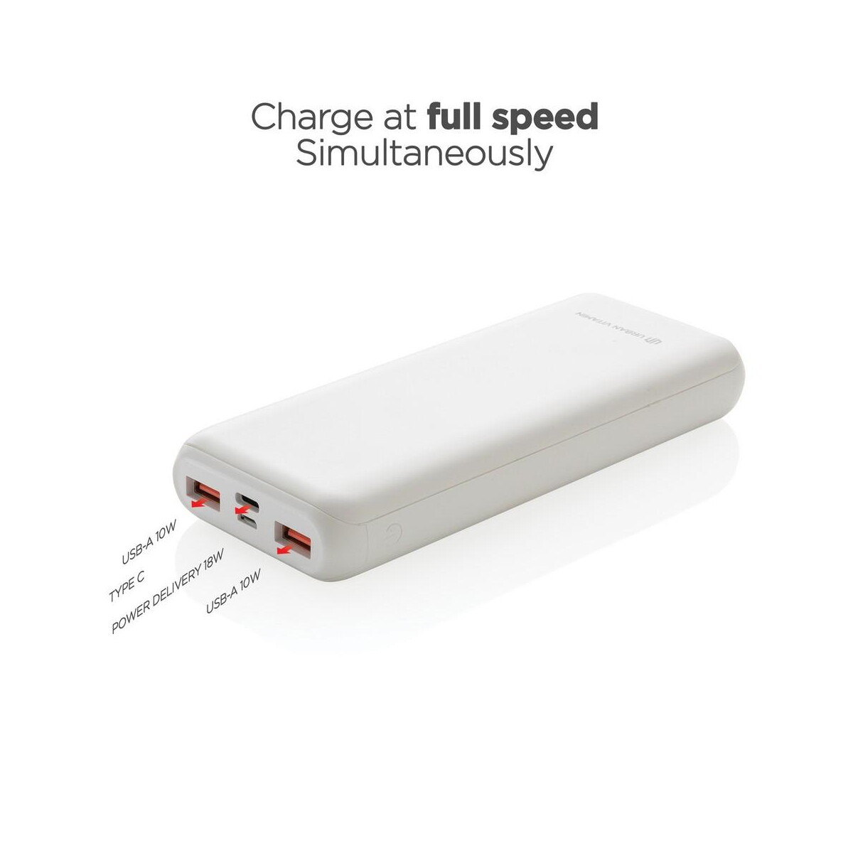 Powerbanki z logo – szybki power bank 20000 mah urban vitamin P322.753__B_5 Szybki power bank 20000 mAh Urban Vitamin P322.753__B_5