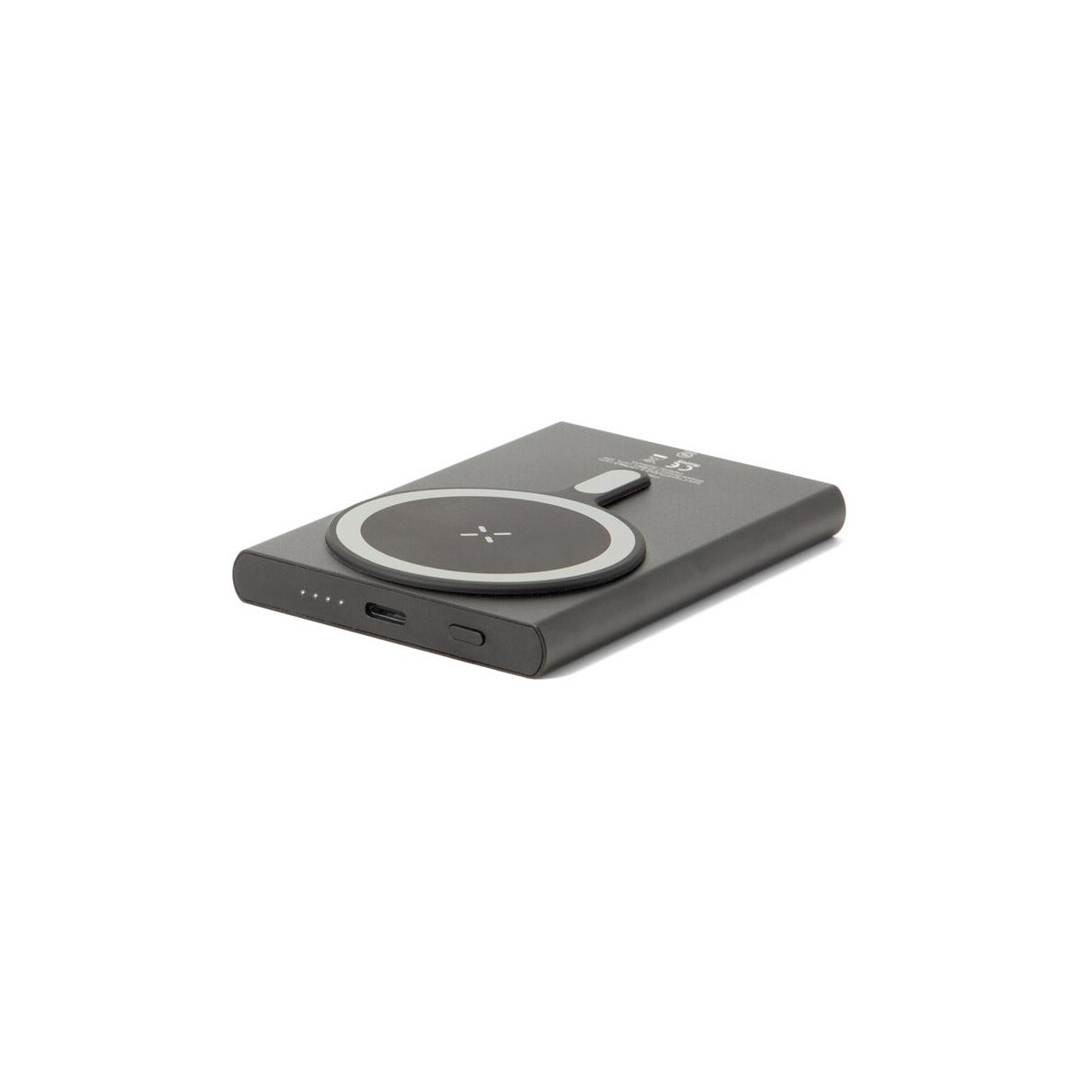 Powerbanki z logo – wright 5. magnetyczny powerbank z superszybkim ładowaniem z recyklingowanego aluminium i recyklingowanego abs o pojemności 5000 mah 97215_103 WRIGHT 5. Magnetyczny powerbank z superszybkim ładowaniem z recyklingowanego aluminium i recyklingowanego ABS o pojemności 5000 mAh 97215_103