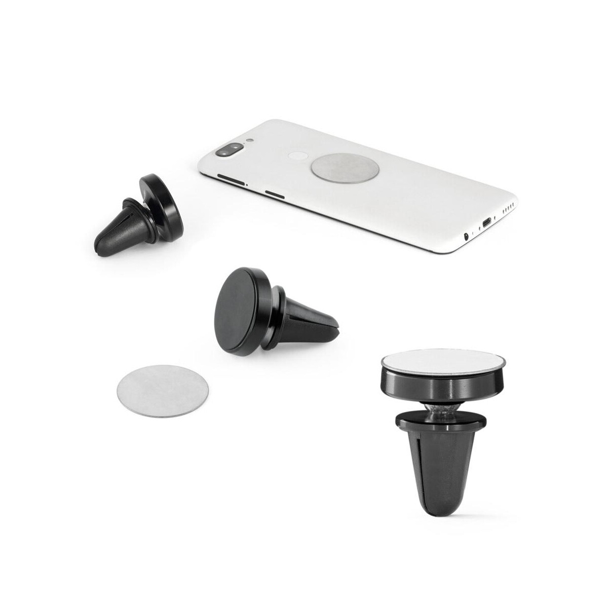 PLANCK. Aluminiowy uchwyt samochodowy na telefon 97156_set