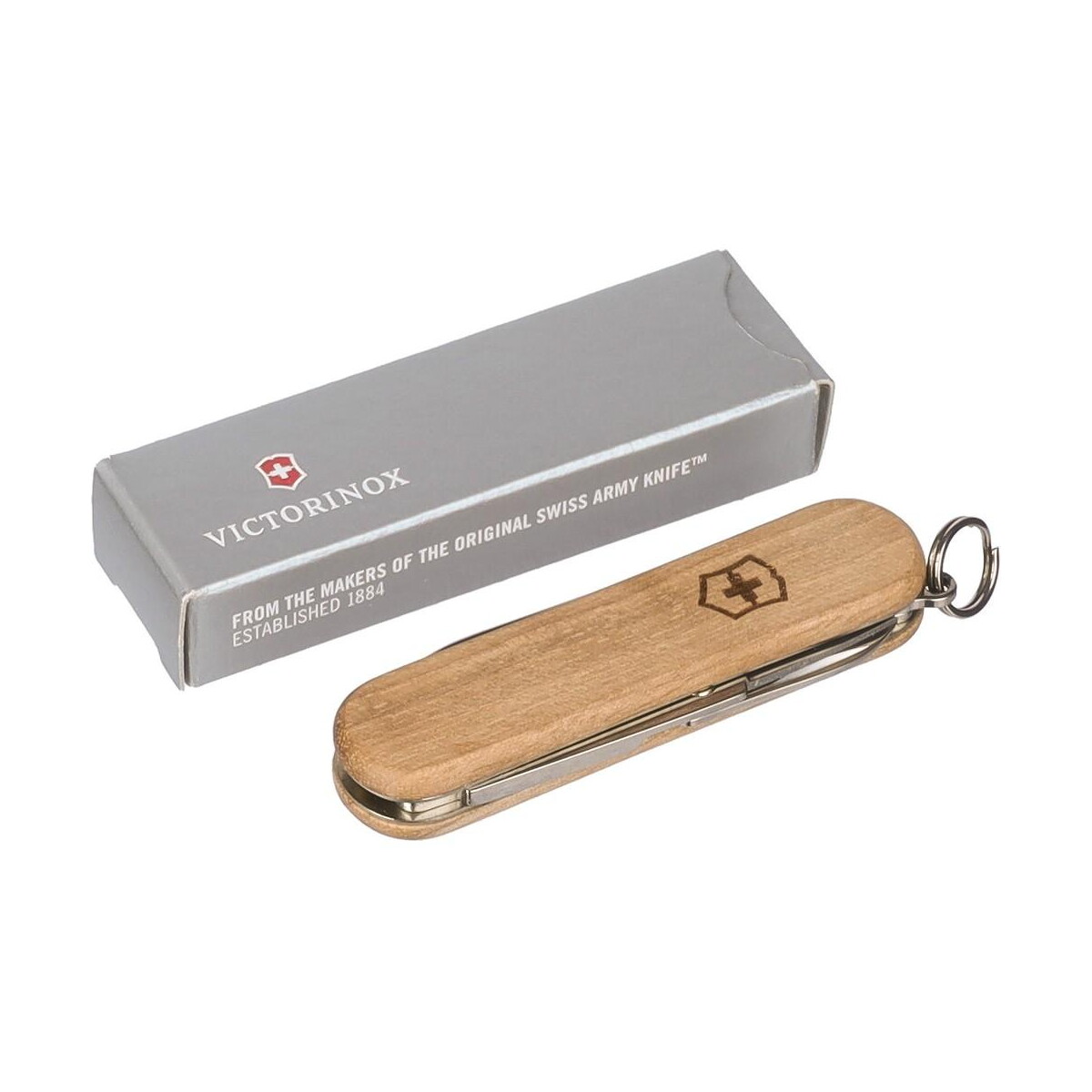 Scyzoryki z logo – nóż wielofunkcyjny victorinox classic sd wood VB273-16_AAA03 Nóż wielofunkcyjny Victorinox Classic SD Wood VB273-16_AAA03