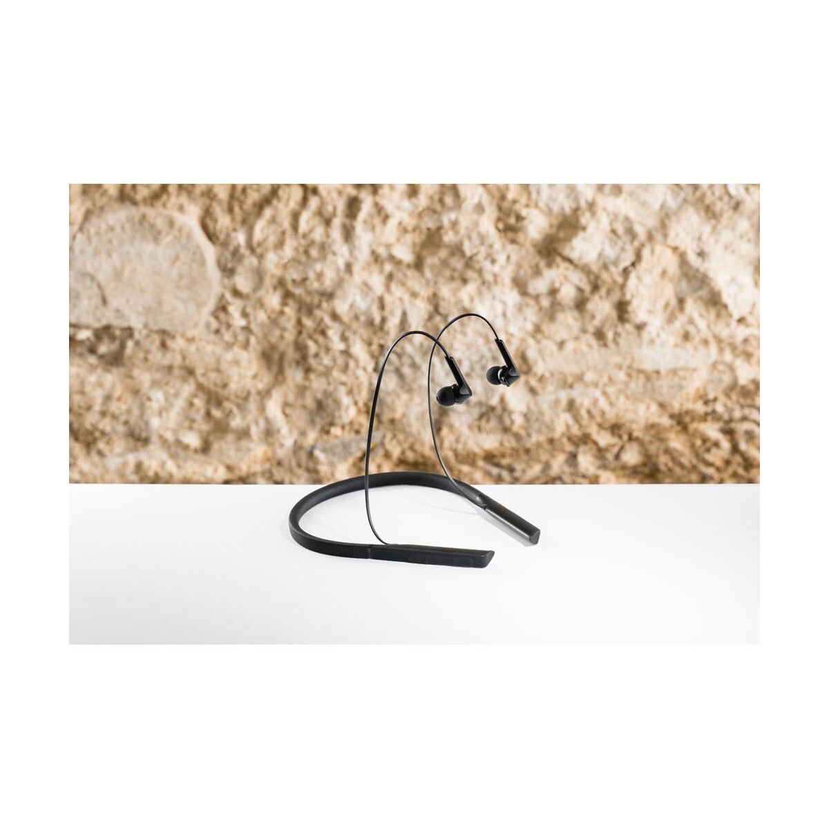 Słuchawki z logo – hearkeen. słuchawki douszne z abs i silikonu 90 mah 97919_amb HEARKEEN. Słuchawki douszne z ABS i silikonu 90 mAh 97919_amb