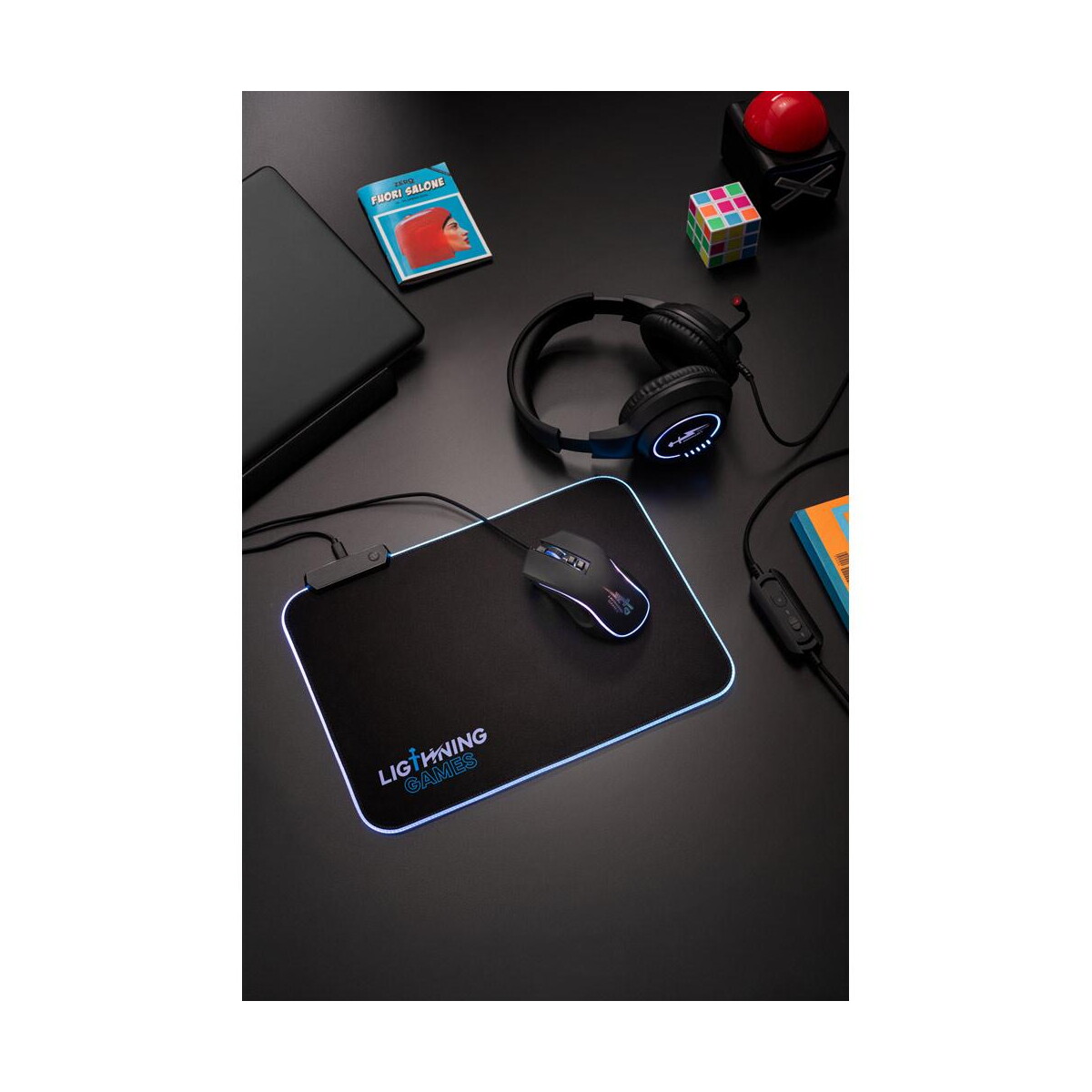 Słuchawki z logo – thorne headset rgb. słuchawki abs z 2-metrowym kablem, mikrofonem i diodami led rgb 97135_amb Thorne Headset RGB. Słuchawki ABS z 2-metrowym kablem, mikrofonem i diodami LED RGB 97135_amb