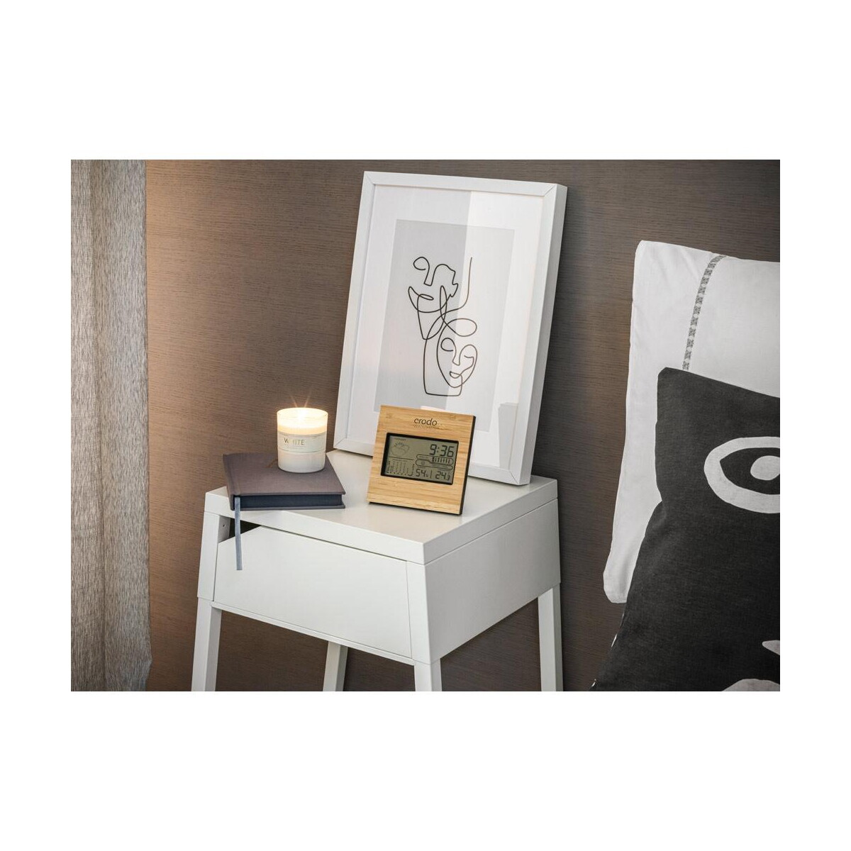 Stacje pogodowe z logo – bromley. biurkowa stacja pogodowa z ekranem lcd z abs i bambusa 97099_amb BROMLEY. Biurkowa stacja pogodowa z ekranem LCD z ABS i bambusa 97099_amb