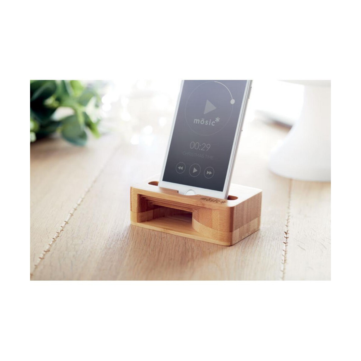 Stojaki na telefon z logo – stojak na smartfon caracol mo9706-40-print Stojak na smartfon CARACOL mo9706-40-print