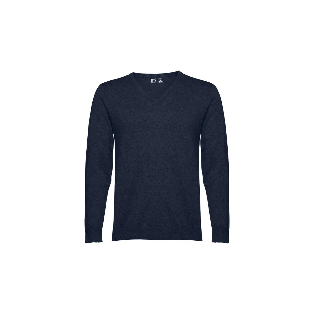 Swetry z logo – thc milan. męski sweter v-neck z bawełny i poliamidu 30149_134 THC MILAN. Męski sweter V-neck z bawełny i poliamidu 30149_134