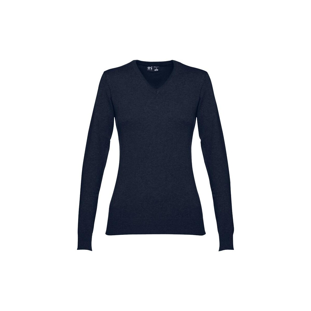 Swetry z logo – thc milan women. damski sweter z dekoltem v-neck z bawełny i poliamidu 30150_134 THC MILAN WOMEN. Damski sweter z dekoltem V-neck z bawełny i poliamidu 30150_134