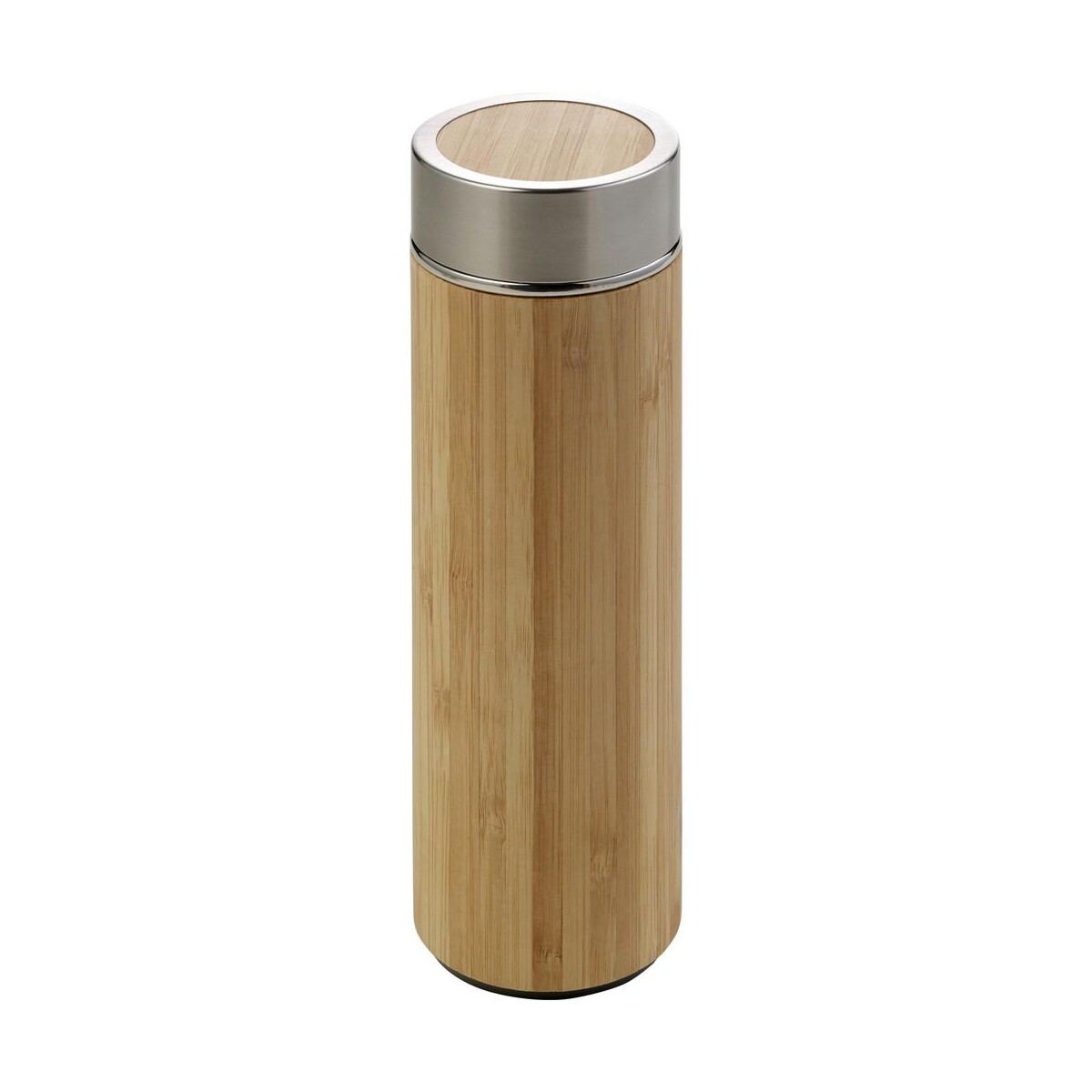 Termosy z logo – bambusowy termos 420 ml, posiada sitko zatrzymujące fusy V0772-18_AAA05 Bambusowy termos 420 ml, posiada sitko zatrzymujące fusy V0772-18_AAA05