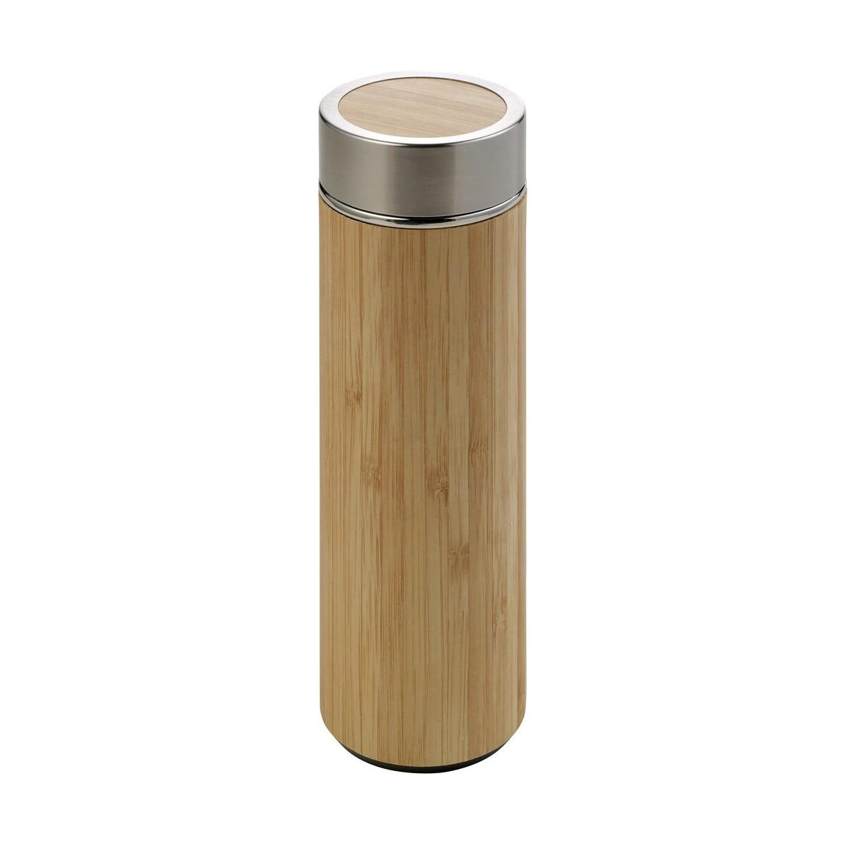 Termosy z logo – bambusowy termos 420 ml, posiada sitko zatrzymujące fusy V0772-18_AAA07 Bambusowy termos 420 ml, posiada sitko zatrzymujące fusy V0772-18_AAA07