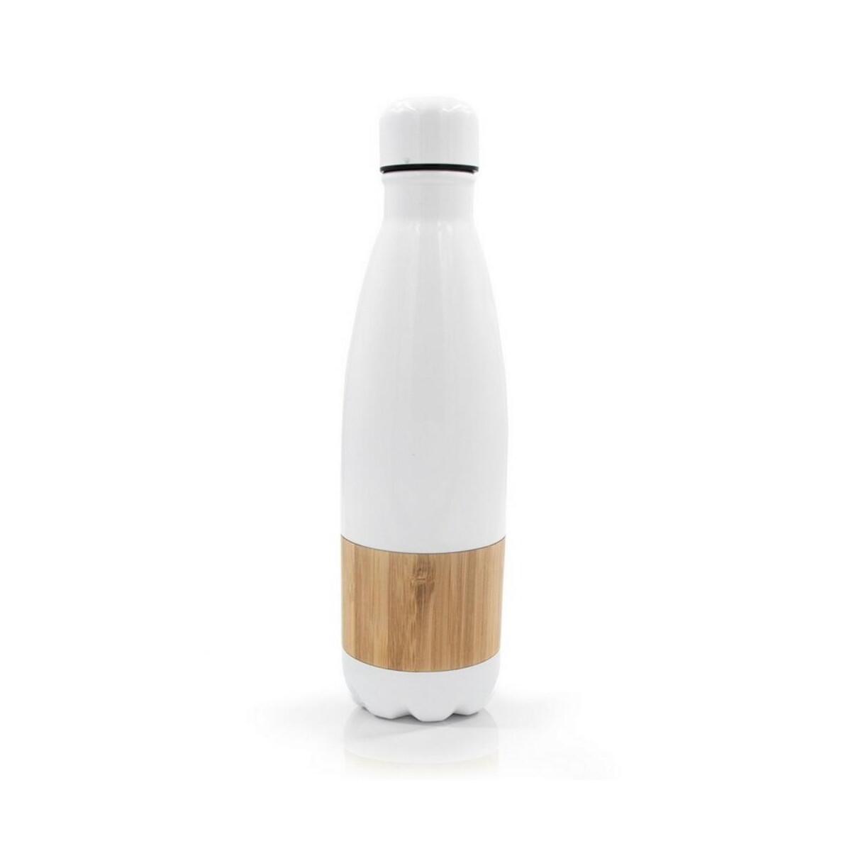 Termosy z logo – butelka termiczna 500 ml z bambusowym elementem | blake V4855-02_AAA01 Butelka termiczna 500 ml z bambusowym elementem | Blake V4855-02_AAA01