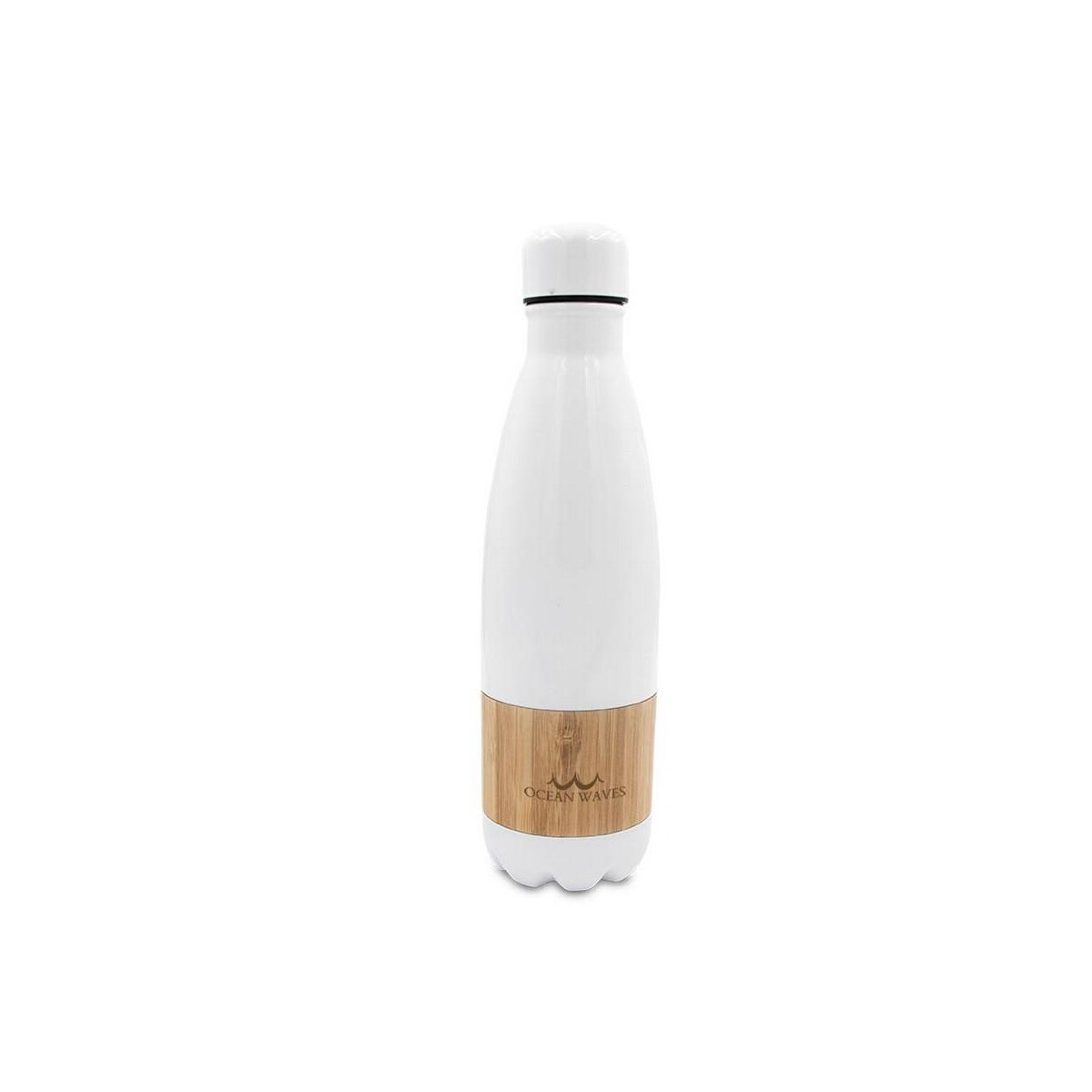 Termosy z logo – butelka termiczna 500 ml z bambusowym elementem | blake V4855-02_ILG01 Butelka termiczna 500 ml z bambusowym elementem | Blake V4855-02_ILG01