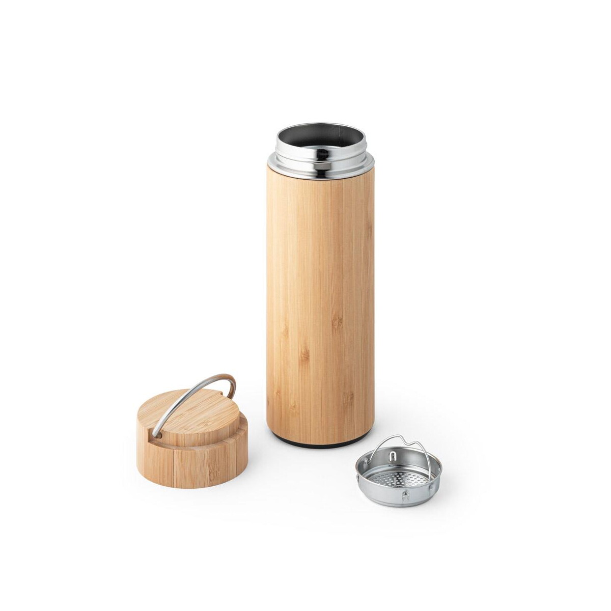 Termosy z logo – sow. termos z bambusa i stali nierdzewnej 440 ml 94239_160-c SOW. Termos z bambusa i stali nierdzewnej 440 ml 94239_160-c