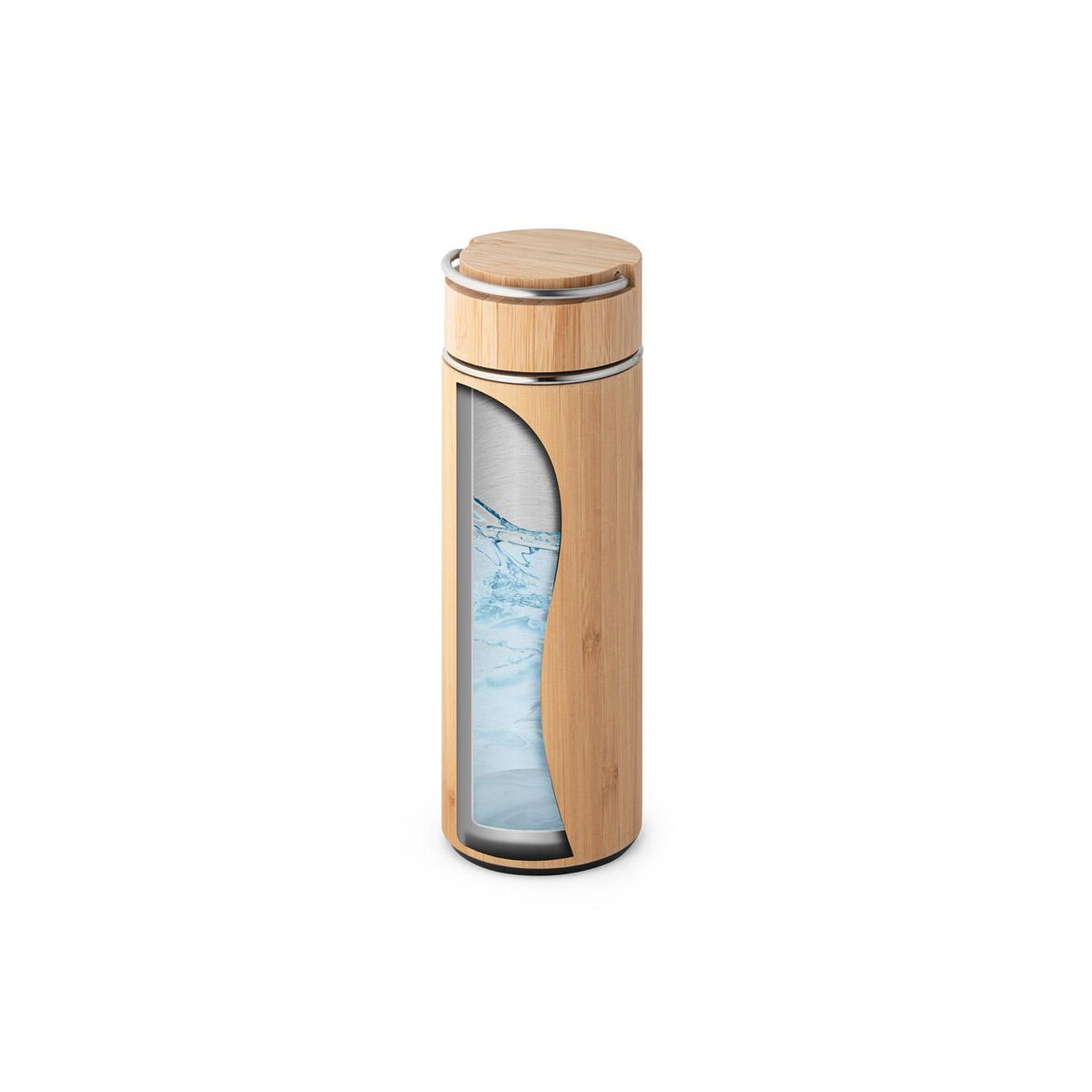 Termosy z logo – sow. termos z bambusa i stali nierdzewnej 440 ml 94239_160-f SOW. Termos z bambusa i stali nierdzewnej 440 ml 94239_160-f