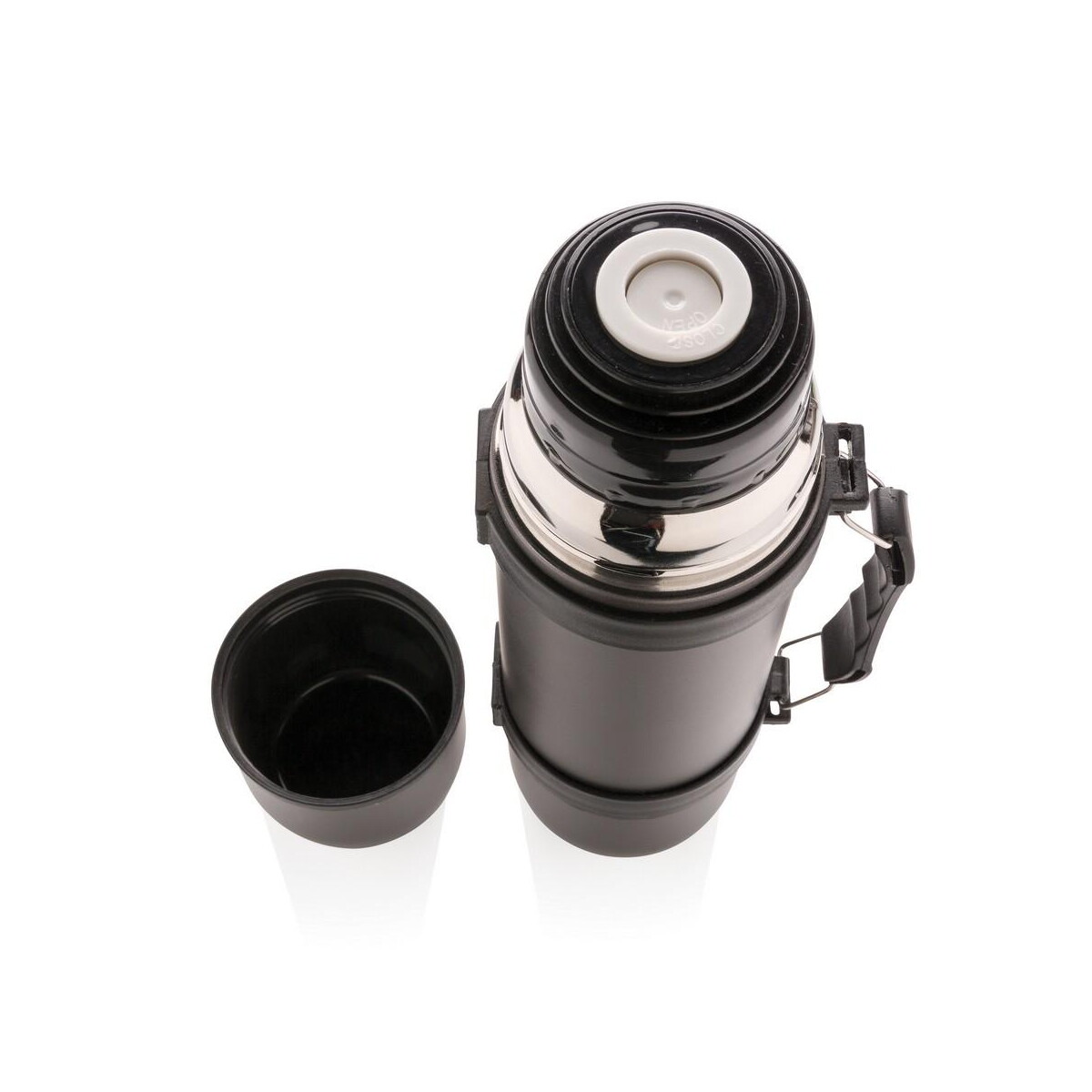 Termosy z logo – termos 700 ml, 2 kubki swiss peak P433.330__B_8 Termos 700 ml, 2 kubki Swiss Peak P433.330__B_8
