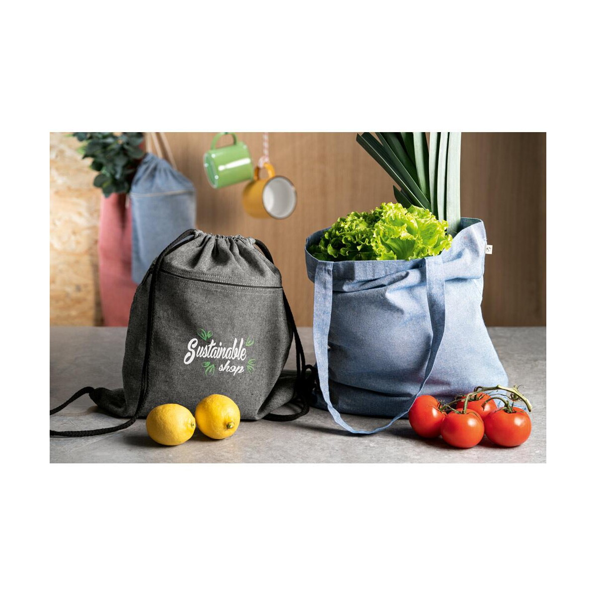 Torby bawełniane z logo – chancery. torba z recyklingowanej bawełny (70%), poliestru (30% rpet) (140 g/m²) 92928_amb CHANCERY. Torba z recyklingowanej bawełny (70%), poliestru (30% rPET) (140 g/m²) 92928_amb