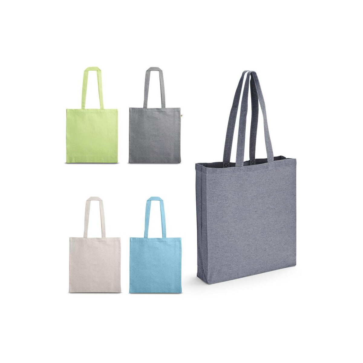 Torby bawełniane z logo – maracay. torba zawierająca bawełnę pochodzącą z recyklingu (70%) z poliestru (30% rpet) (140 g/m²) 92082_set MARACAY. Torba zawierająca bawełnę pochodzącą z recyklingu (70%) z poliestru (30% rPET) (140 g/m²) 92082_set