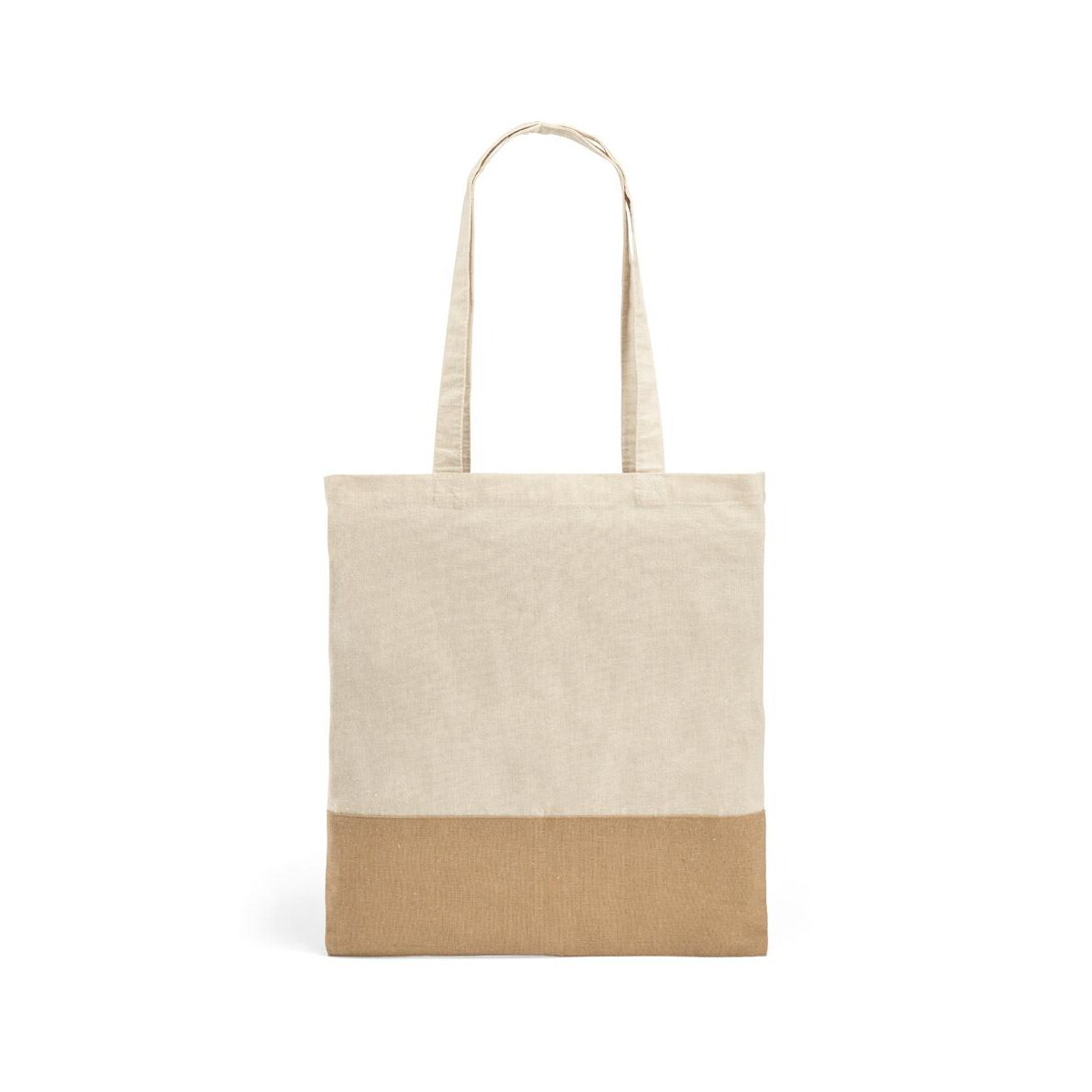 Torby bawełniane z logo – mercat. torba ze 100% bawełny (160 g/m²) z detalami z imitacji juty 92882_160-a MERCAT. Torba ze 100% bawełny (160 g/m²) z detalami z imitacji juty 92882_160-a