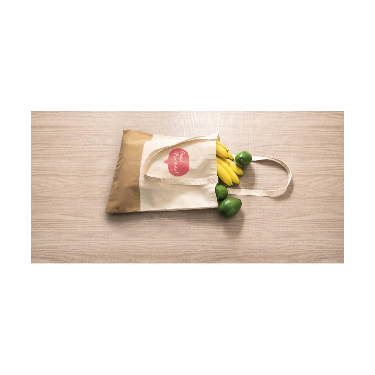 Torby bawełniane z logo – mercat. torba ze 100% bawełny (160 g/m²) z detalami z imitacji juty 92882_amb MERCAT. Torba ze 100% bawełny (160 g/m²) z detalami z imitacji juty 92882_amb