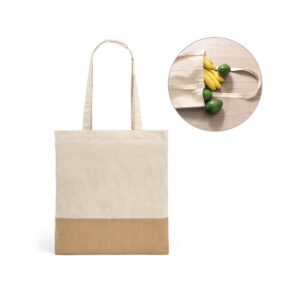 MERCAT. Torba ze 100% bawełny (160 g/m²) z detalami z imitacji juty 92882_set