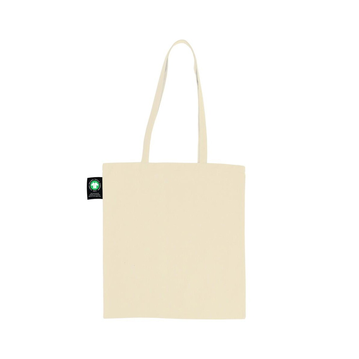 Torby bawełniane z logo – torba z bawełny organicznej na zakupy b’right | aidan V8823-20_IBK01 Torba z bawełny organicznej na zakupy B'RIGHT | Aidan V8823-20_IBK01