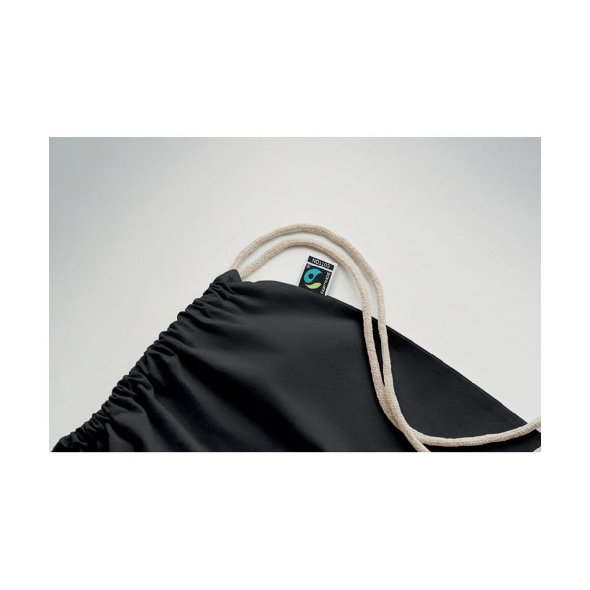 Torby bawełniane z logo – worek ze sznurkiem fairtrade 18 osole draw colour mo2591-03-open Worek ze sznurkiem Fairtrade 18 OSOLE DRAW COLOUR mo2591-03-open