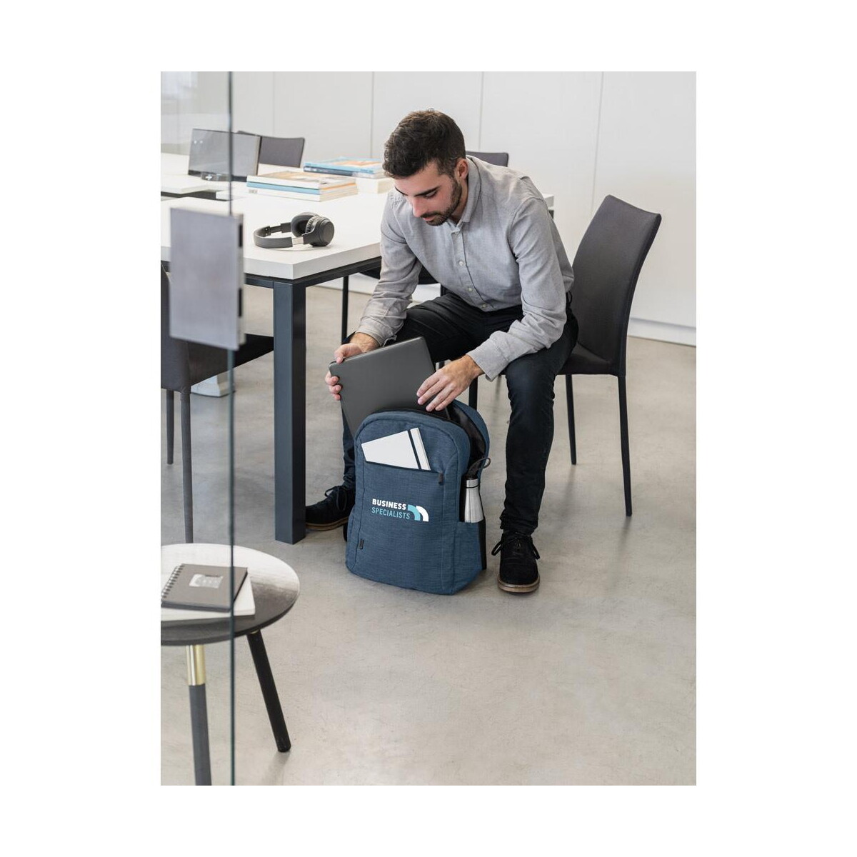 Torby na laptopa z logo – business. plecak na laptopa 300d 100% rpet 92098_amb BUSINESS. Plecak na laptopa 300D 100% rPET 92098_amb