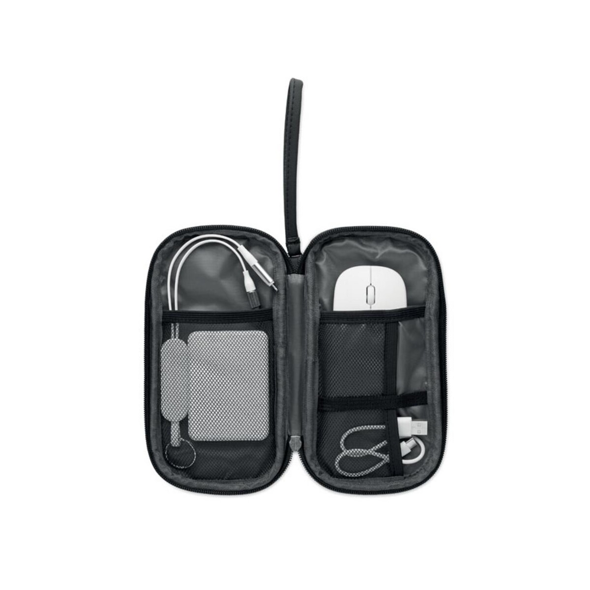 Torby na laptopa z logo – etui na akcesoria 600d rpet allthere mo2859-03-side Etui na akcesoria 600D RPET ALLTHERE mo2859-03-side