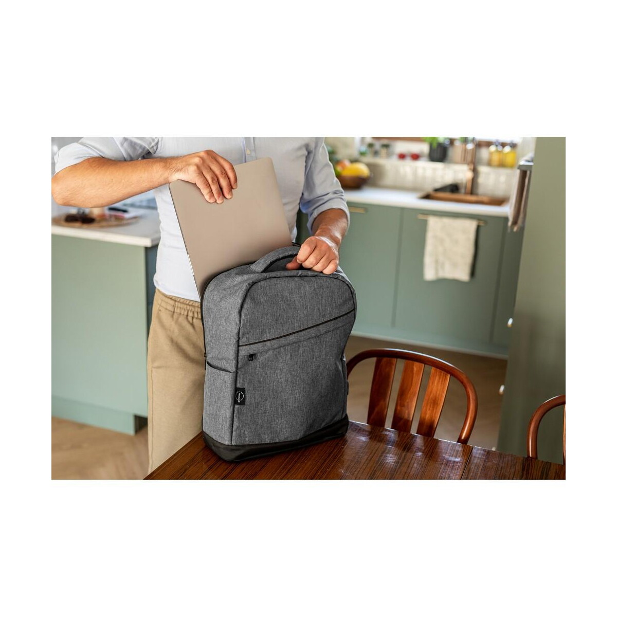 Torby na laptopa z logo – plecak na laptopa 15,6″ rpet b’right | henry V8298_A Plecak na laptopa 15,6