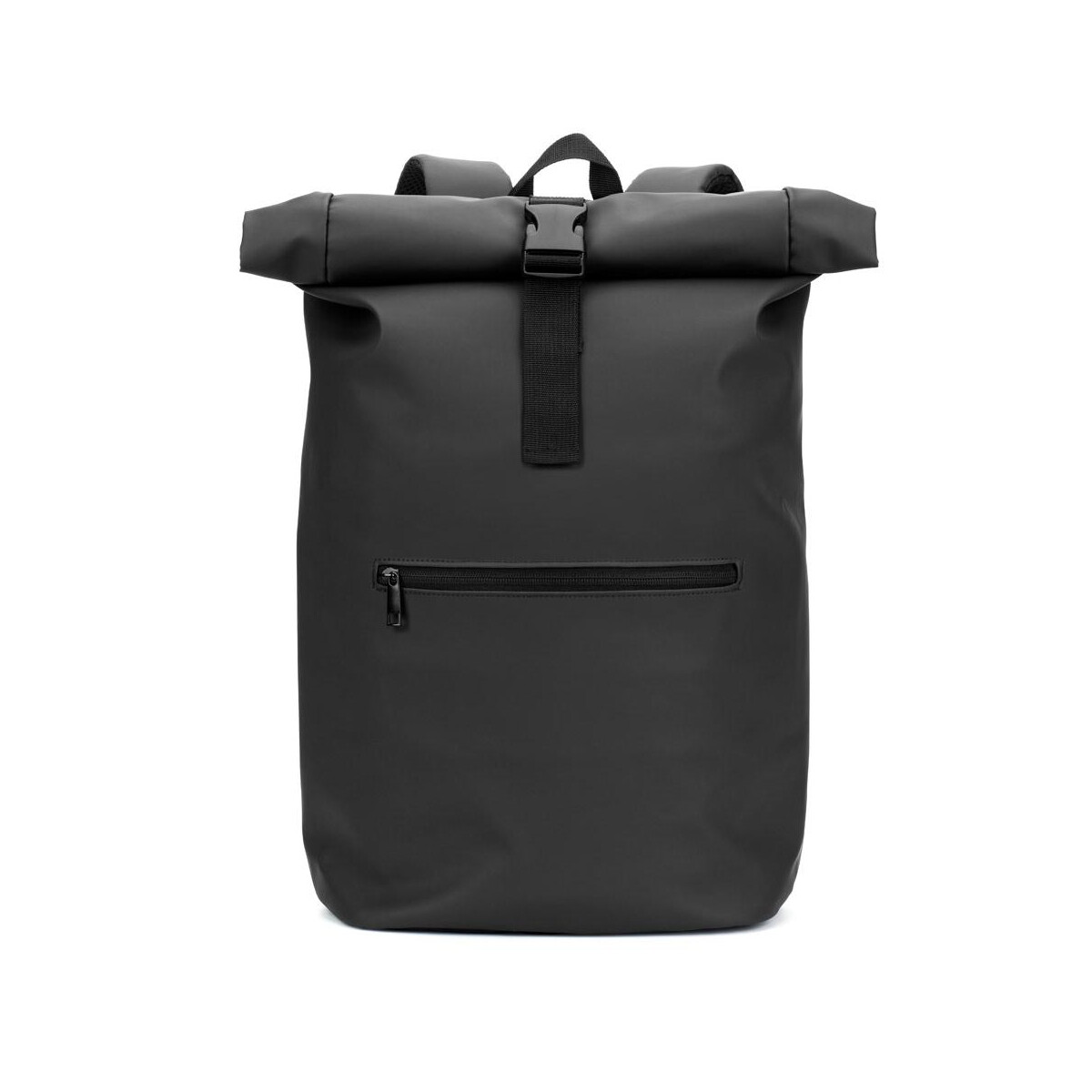 Torby na laptopa z logo – portland. plecak z poliuretanu z rolowaną górą i kieszenią na laptopa 16″ 92534_103-a PORTLAND. Plecak z poliuretanu z rolowaną górą i kieszenią na laptopa 16