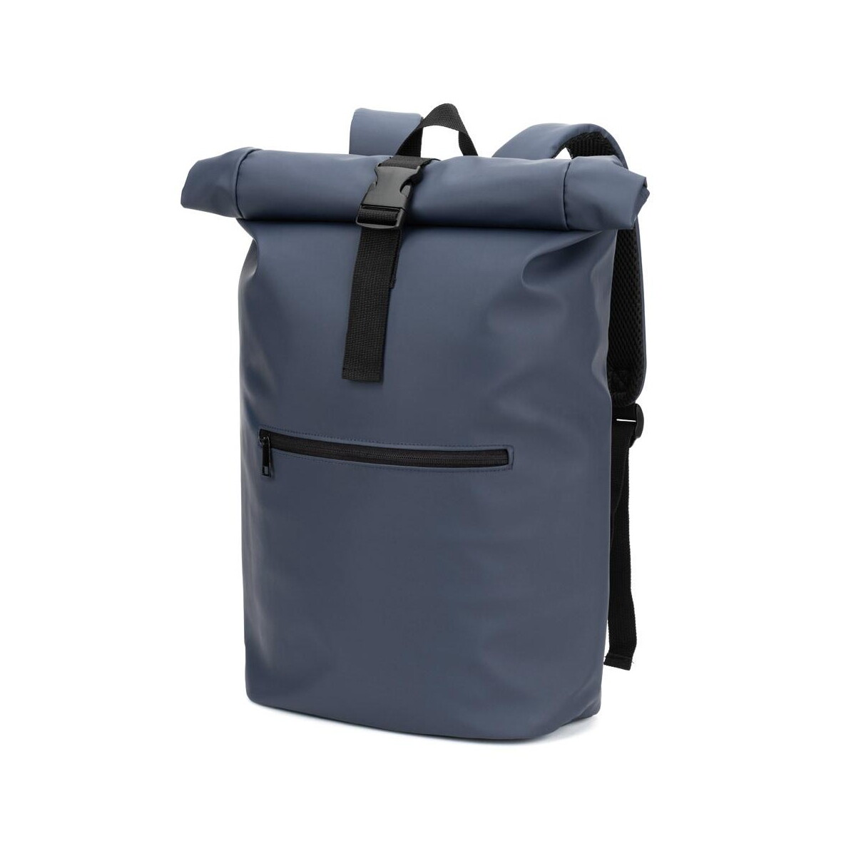 Torby na laptopa z logo – portland. plecak z poliuretanu z rolowaną górą i kieszenią na laptopa 16″ 92534_104 PORTLAND. Plecak z poliuretanu z rolowaną górą i kieszenią na laptopa 16