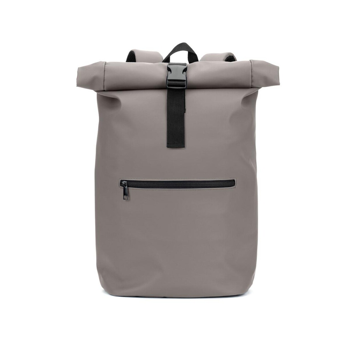 Torby na laptopa z logo – portland. plecak z poliuretanu z rolowaną górą i kieszenią na laptopa 16″ 92534_113-a PORTLAND. Plecak z poliuretanu z rolowaną górą i kieszenią na laptopa 16