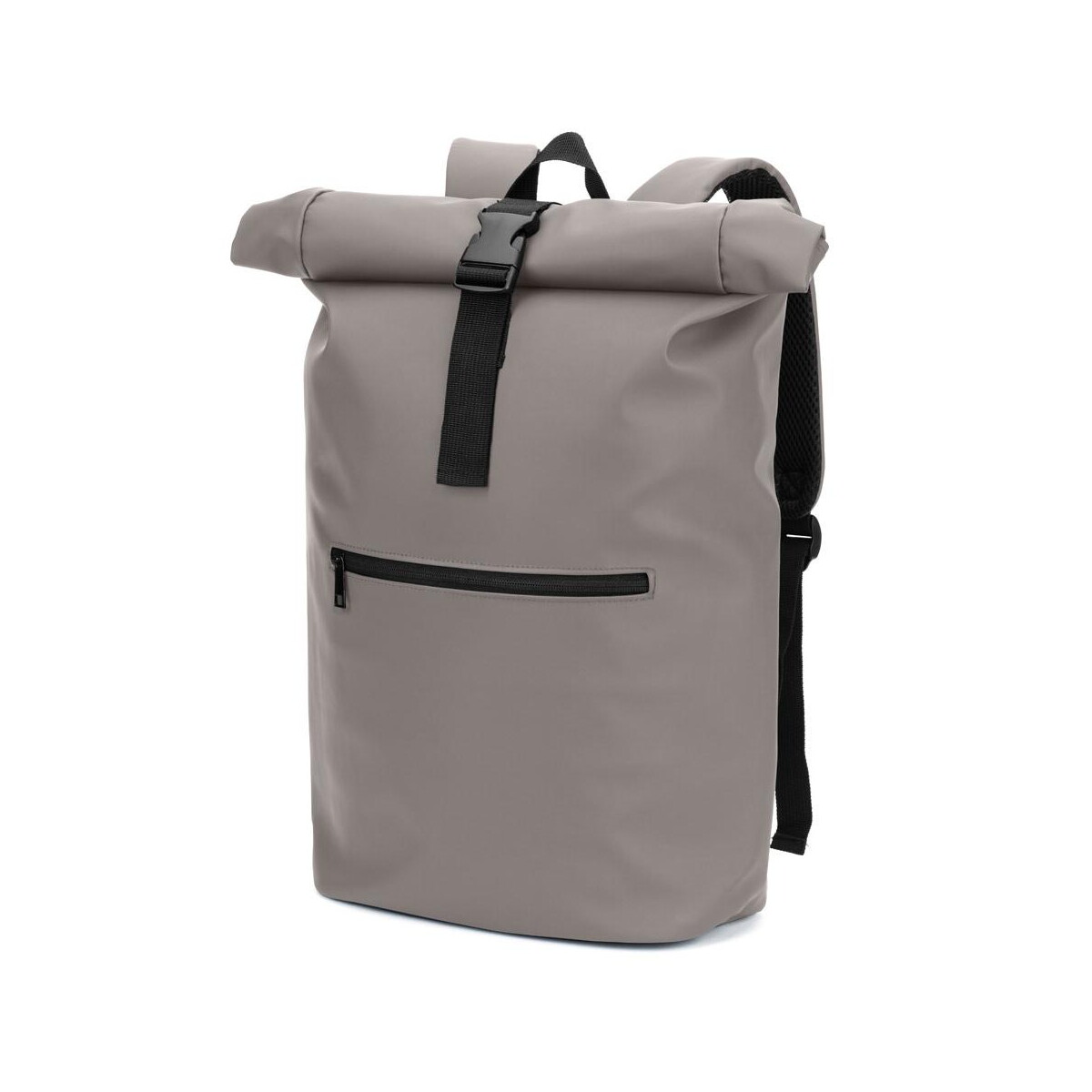 Torby na laptopa z logo – portland. plecak z poliuretanu z rolowaną górą i kieszenią na laptopa 16″ 92534_113 PORTLAND. Plecak z poliuretanu z rolowaną górą i kieszenią na laptopa 16