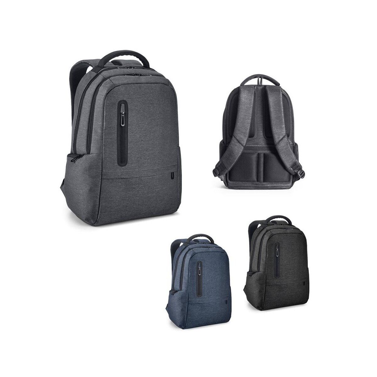 Torby na laptopa z logo – re-boston. wodoodporny plecak na laptopa z nylonu z recyklingu 2tone z przegrodą z pochodzącego z recyklingu 210d 92195_set RE-BOSTON. Wodoodporny plecak na laptopa z nylonu z recyklingu 2Tone z przegrodą z pochodzącego z recyklingu 210D 92195_set