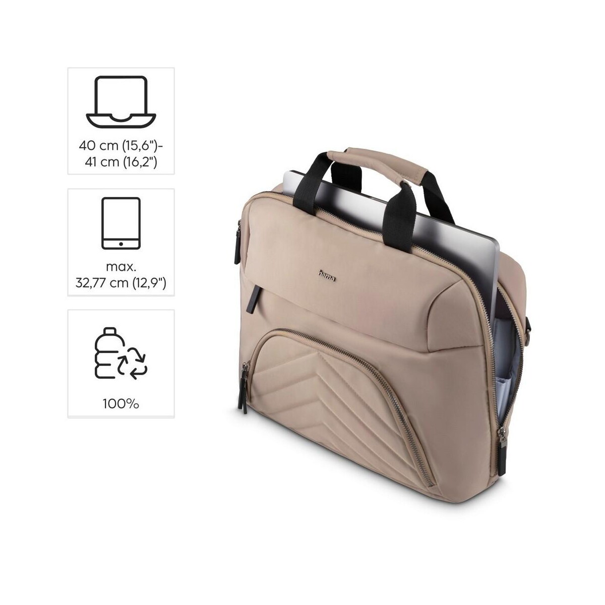 Torby na laptopa z logo – torba na laptopa 15,6″-16,2″ hama lightweight premium VH046-20_AAA04 Torba na laptopa 15,6
