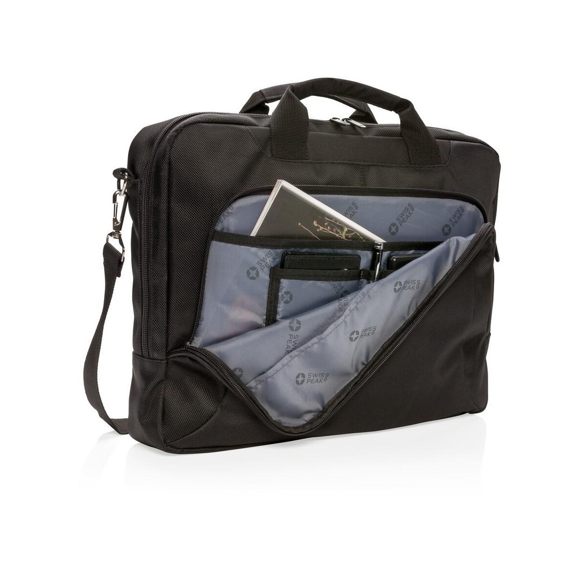 Torby na laptopa z logo – torba na laptopa 15,6″ swiss peak deluxe P762.090__B_3 Torba na laptopa 15,6