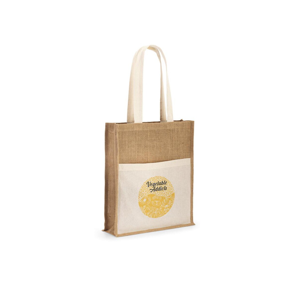 Torby na zakupy z logo – braga. jutowa torba(240 g/m²) z kieszenią ze 100% bawełny (140 gm²) 92823_160-logo BRAGA. Jutowa torba(240 g/m²) z kieszenią ze 100% bawełny (140 gm²) 92823_160-logo