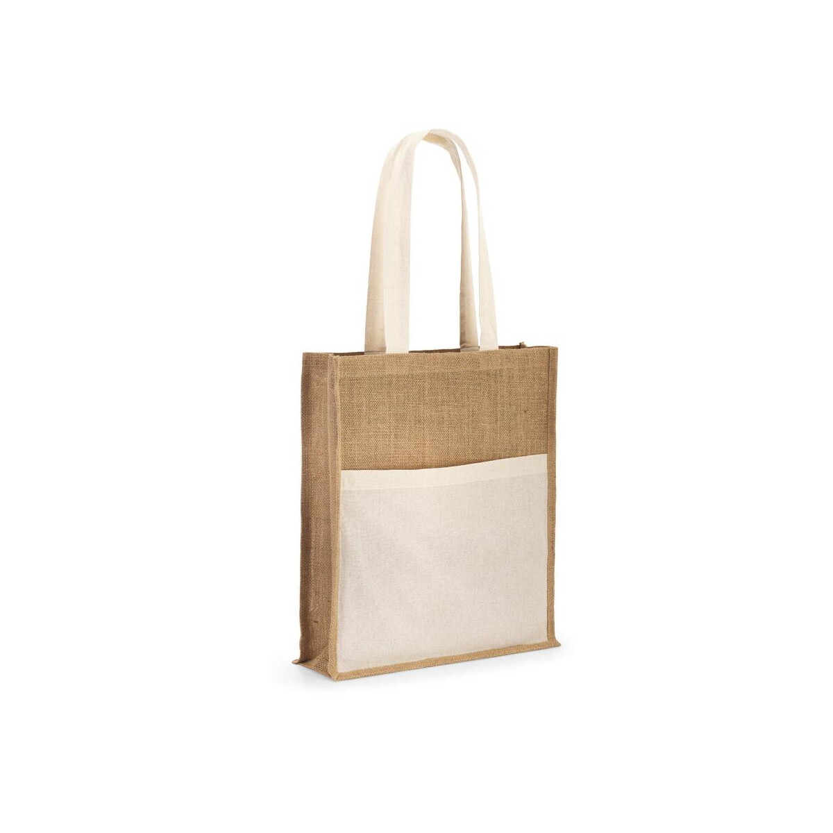 Torby na zakupy z logo – braga. jutowa torba(240 g/m²) z kieszenią ze 100% bawełny (140 gm²) 92823_160 BRAGA. Jutowa torba(240 g/m²) z kieszenią ze 100% bawełny (140 gm²) 92823_160