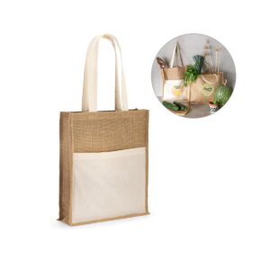 BRAGA. Jutowa torba(240 g/m²) z kieszenią ze 100% bawełny (140 gm²) 92823_set