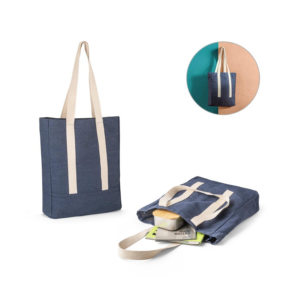 DENIM CASUAL. Torba jeansowa (300 g/m²) 92093_set