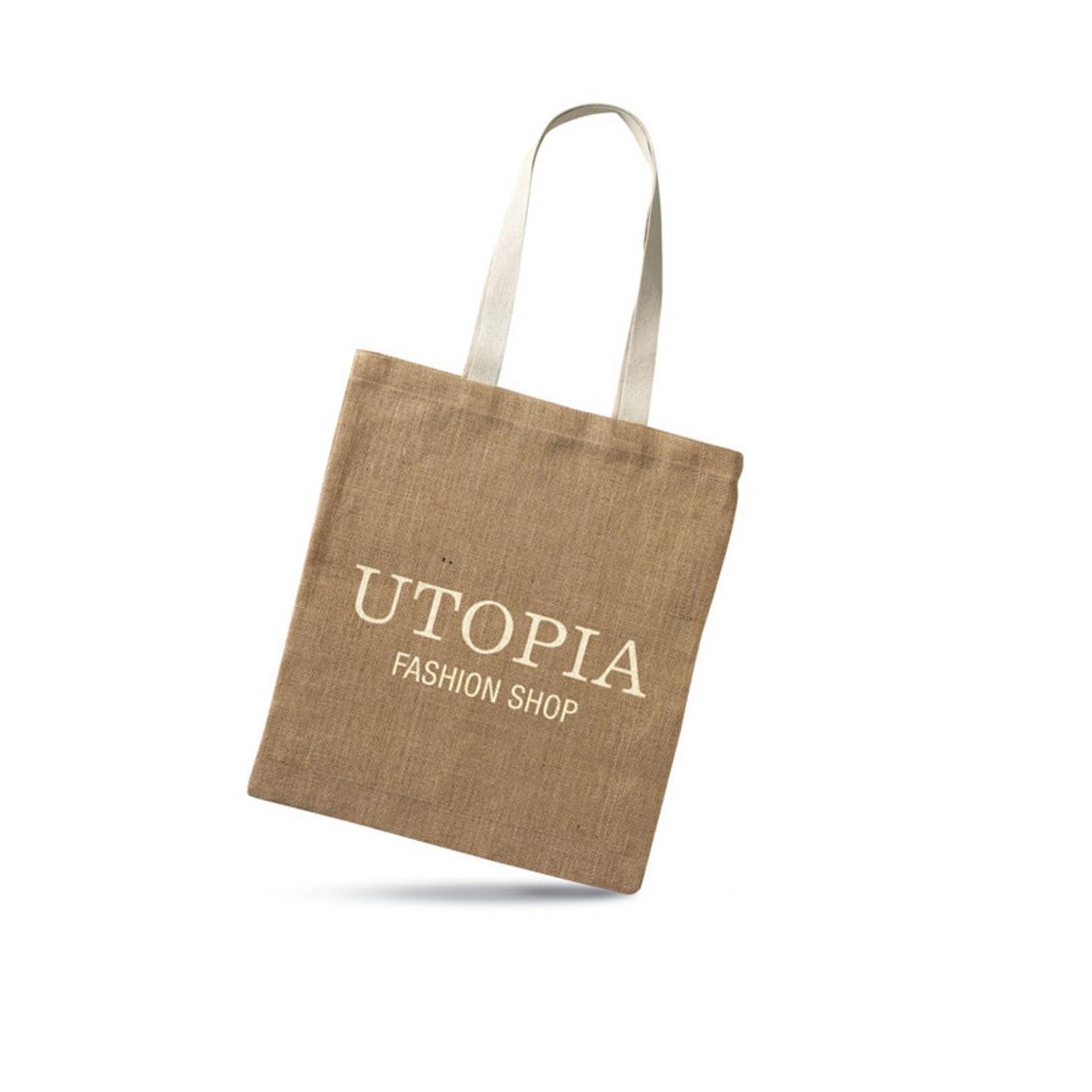 Torby na zakupy z logo – jutowa torba na zakupy juhu mo7264-13-print Jutowa torba na zakupy JUHU mo7264-13-print