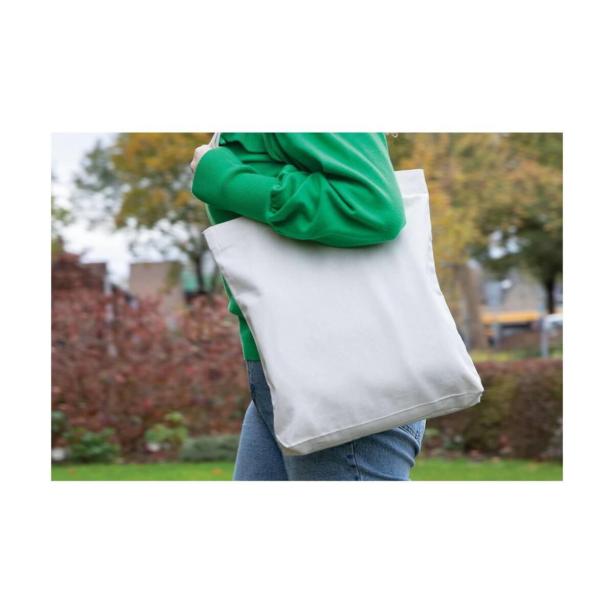 Torby na zakupy z logo – torba na zakupy impact aware™, bawełna z recyklingu P762.930__M_400 Torba na zakupy Impact AWARE™, bawełna z recyklingu P762.930__M_400