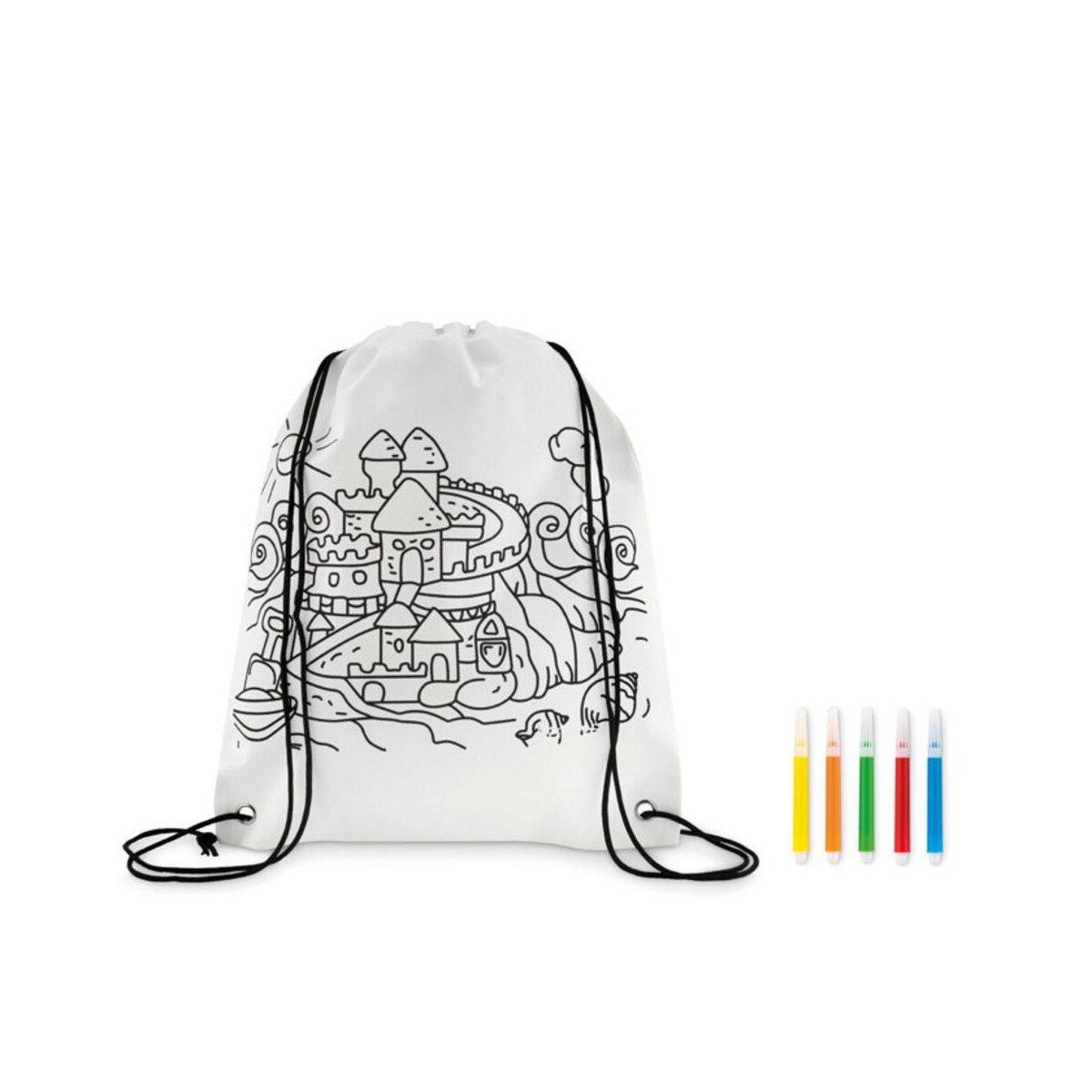 Torby non-woven z logo – worek ze sznurkiem z włókniny carrydraw mo9887-06 Worek ze sznurkiem z włókniny CARRYDRAW mo9887-06