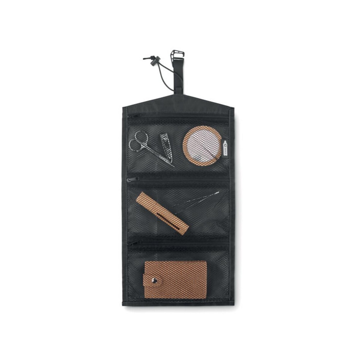 Torby podróżne z logo – organizer do kabli 210rpet traveli mo2171-03-top Organizer do kabli 210RPET TRAVELI mo2171-03-top