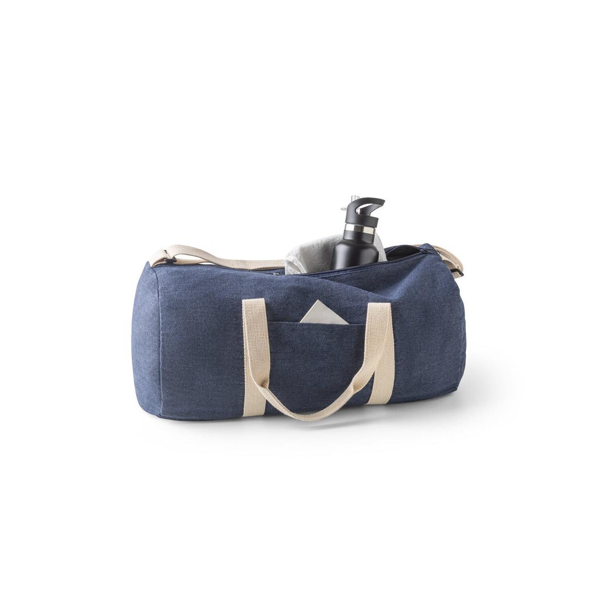 Torby sportowe z logo – denim bag. torba sportowa z jeansu (300 g/m²) 92095_104-c DENIM BAG. Torba sportowa z jeansu (300 g/m²) 92095_104-c