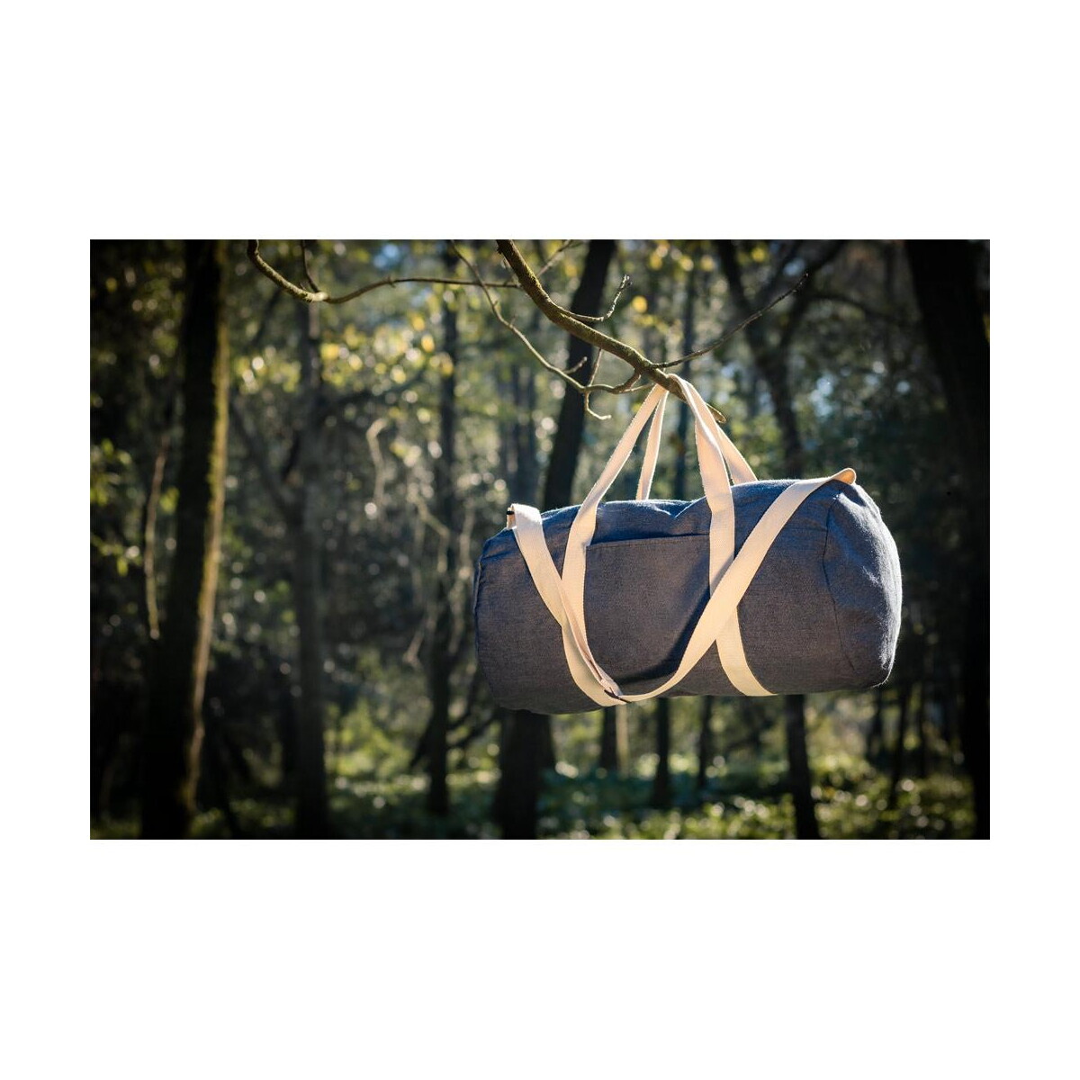 Torby sportowe z logo – denim bag. torba sportowa z jeansu (300 g/m²) 92095_amb DENIM BAG. Torba sportowa z jeansu (300 g/m²) 92095_amb