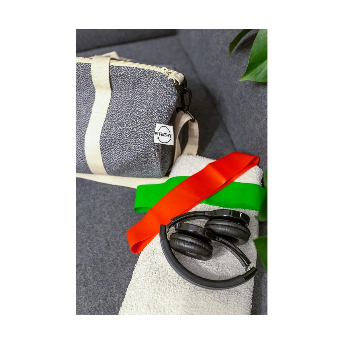 Torby sportowe z logo – torba sportowa, podróżna b’right z bawełny z recyklingu i poliestru z recyklingu | asha V7288_B Torba sportowa, podróżna B'RIGHT z bawełny z recyklingu i poliestru z recyklingu | Asha V7288_B