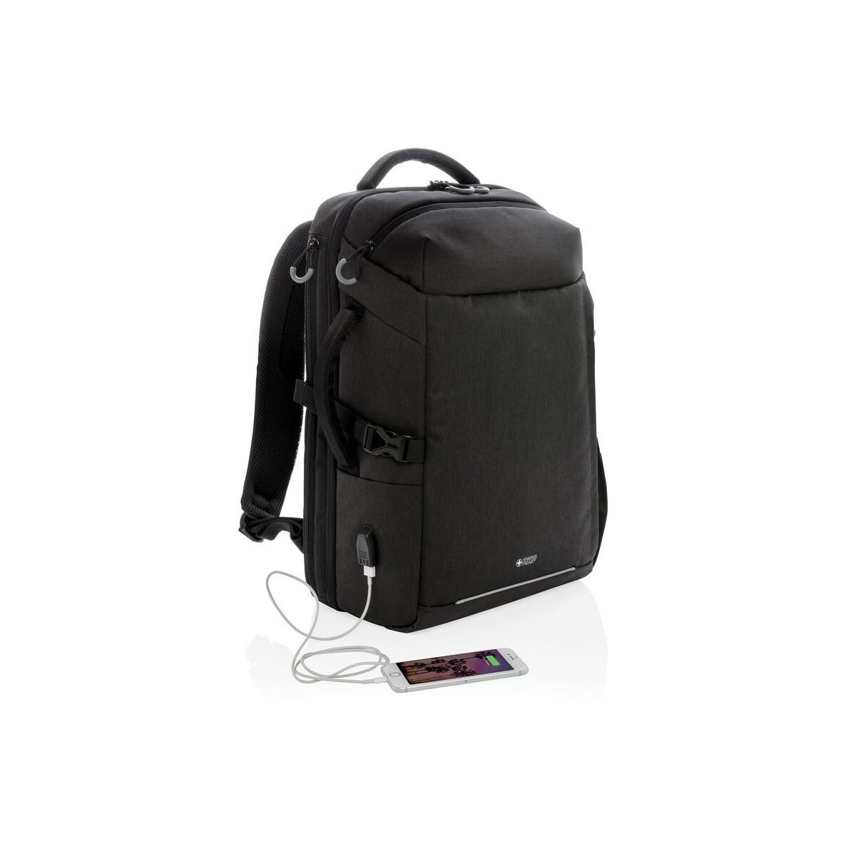 Torby sportowe z logo – torba sportowa, podróżna swiss peak aware™ rpet P763.141__B_4 Torba sportowa, podróżna Swiss Peak AWARE™ RPET P763.141__B_4